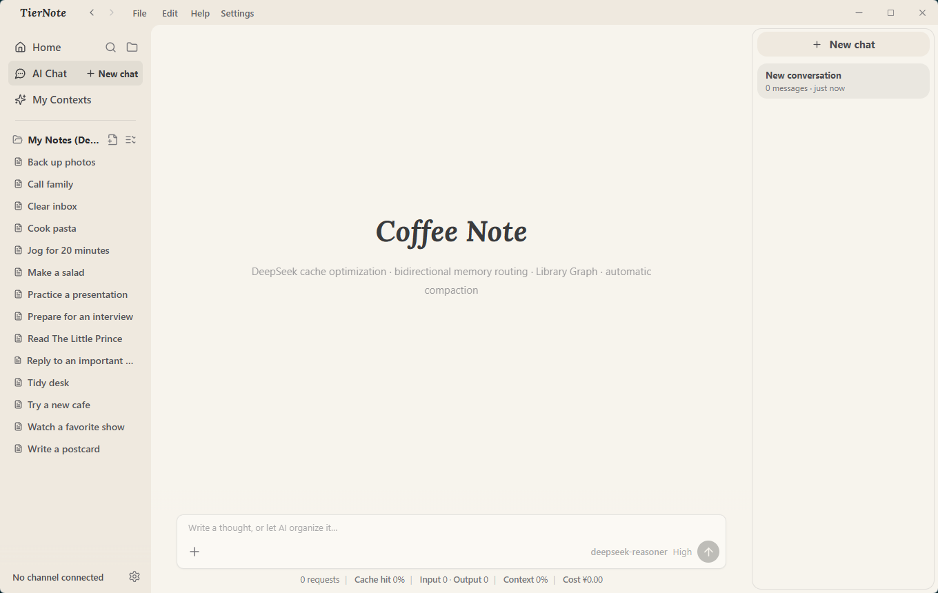 TierNote AI workspace